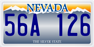 NV license plate 56A126