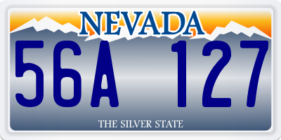 NV license plate 56A127