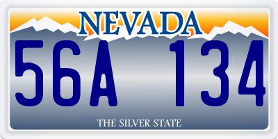 NV license plate 56A134