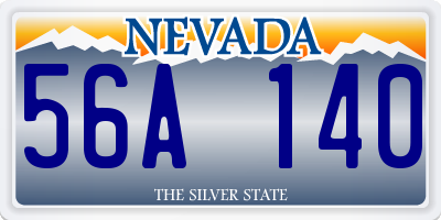 NV license plate 56A140