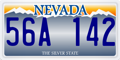 NV license plate 56A142