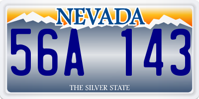 NV license plate 56A143