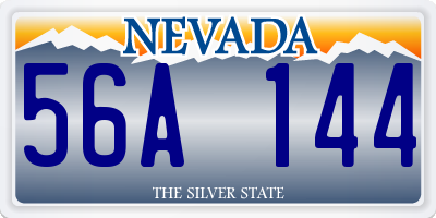 NV license plate 56A144