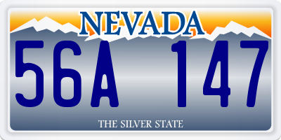 NV license plate 56A147