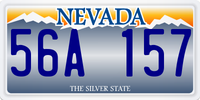 NV license plate 56A157