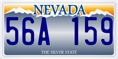 NV license plate 56A159