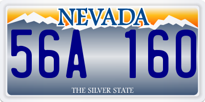 NV license plate 56A160