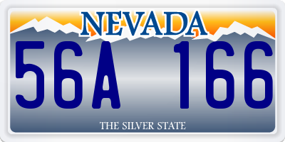 NV license plate 56A166