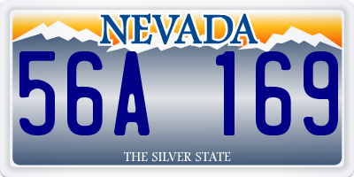NV license plate 56A169