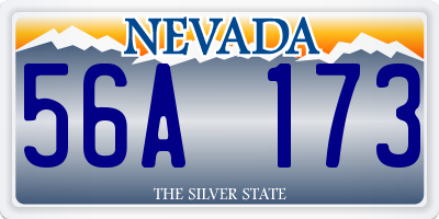 NV license plate 56A173