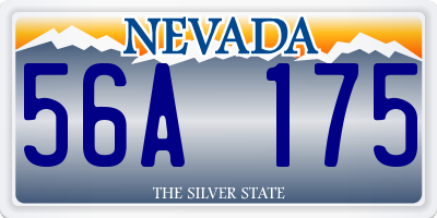 NV license plate 56A175