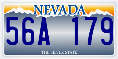 NV license plate 56A179