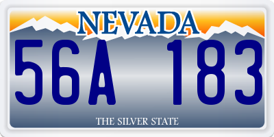 NV license plate 56A183