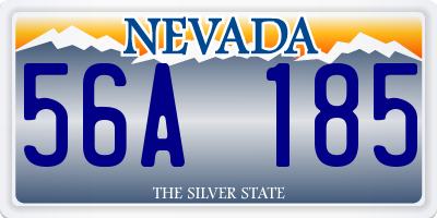 NV license plate 56A185