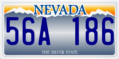 NV license plate 56A186