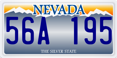 NV license plate 56A195