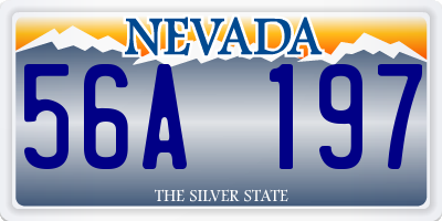 NV license plate 56A197