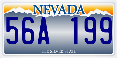 NV license plate 56A199