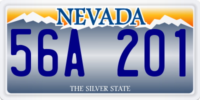NV license plate 56A201