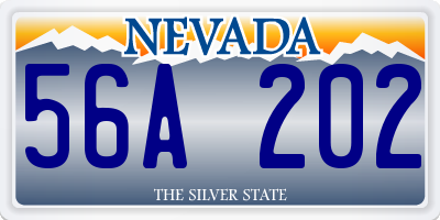 NV license plate 56A202