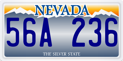NV license plate 56A236