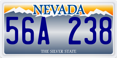 NV license plate 56A238