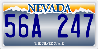 NV license plate 56A247