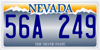 NV license plate 56A249