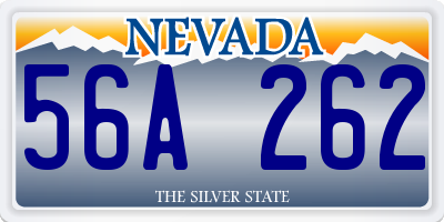 NV license plate 56A262