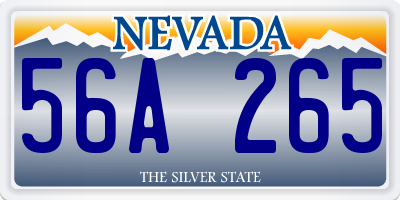 NV license plate 56A265