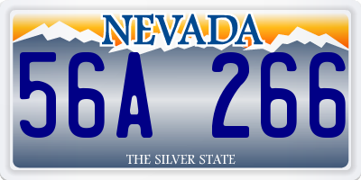 NV license plate 56A266