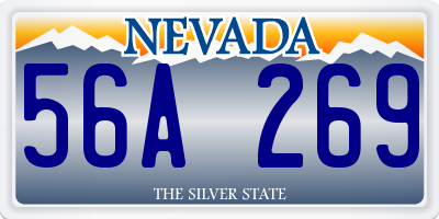 NV license plate 56A269