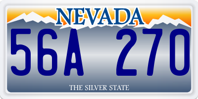 NV license plate 56A270
