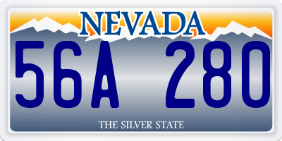 NV license plate 56A280
