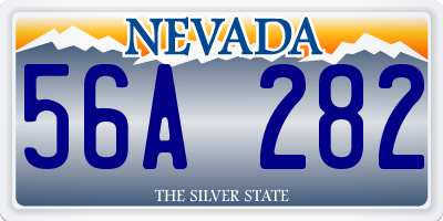NV license plate 56A282