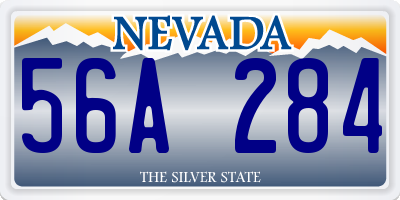 NV license plate 56A284