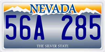NV license plate 56A285