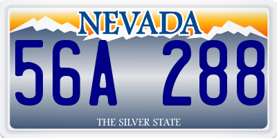 NV license plate 56A288