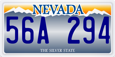 NV license plate 56A294