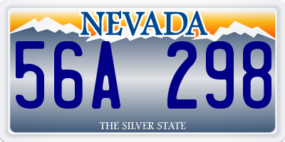 NV license plate 56A298