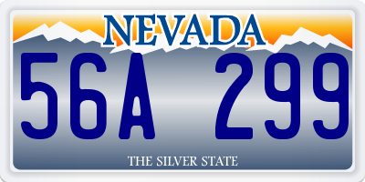 NV license plate 56A299