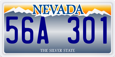 NV license plate 56A301