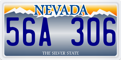 NV license plate 56A306