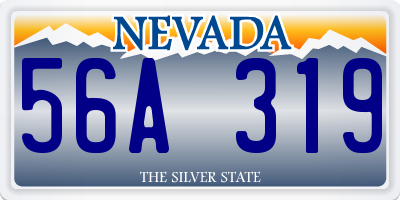 NV license plate 56A319