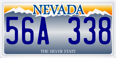 NV license plate 56A338