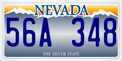 NV license plate 56A348