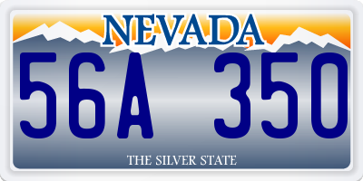 NV license plate 56A350