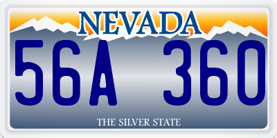 NV license plate 56A360