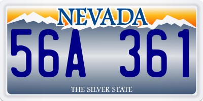 NV license plate 56A361