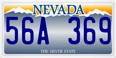 NV license plate 56A369